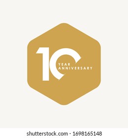 10 Years Anniversary Celebration Vector Template Design Illustration