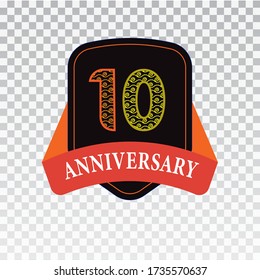 10 Years Anniversary Celebration Vector Template Design Illustration
