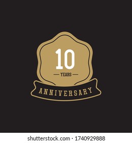 10 Years Anniversary Celebration Vector Template Design Illustration