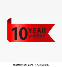 10 Years Anniversary Celebration Vector Template Design Illustration