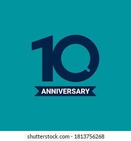 10 Years Anniversary Celebration Vector Template Design Illustration
