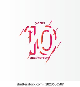 10 Years Anniversary Celebration Vector Template Design Illustration