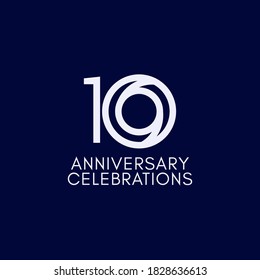 10 Years Anniversary Celebration Vector Template Design Illustration