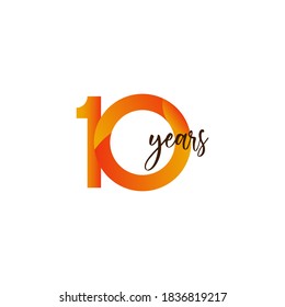10 Years Anniversary Celebration Vector Template Design Illustration