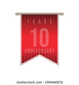 10 Years Anniversary Celebration Vector Template Design Illustration