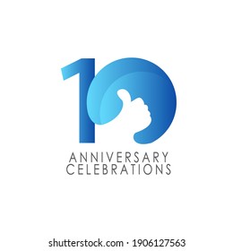 10 Years Anniversary Celebration Vector Template Design Illustration