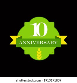 10 years anniversary celebration vector template design illustration