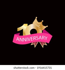 10 Years anniversary celebration vector template design illustration