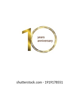 10 Years Anniversary Celebration Vector Template Design Illustration