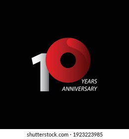10 Years Anniversary Celebration Vector Template Design Illustration