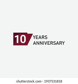 10 Years Anniversary Celebration Vector Template Design Illustration