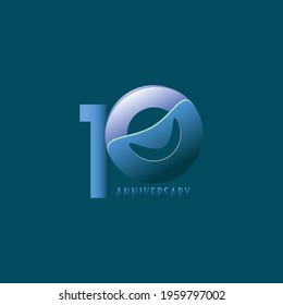 10 Years Anniversary Celebration Vector Template Design Illustration