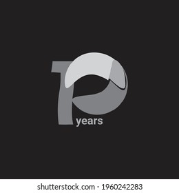 10 Years Anniversary Celebration Vector Template Design Illustration