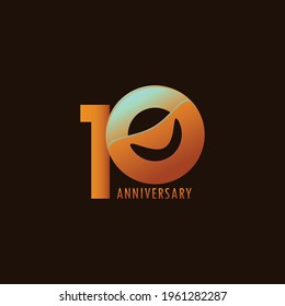 10 Years Anniversary Celebration Vector Template Design Illustration