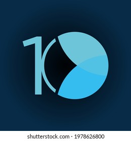 10 Years Anniversary Celebration Vector Template Design Illustration. Vector Eps10