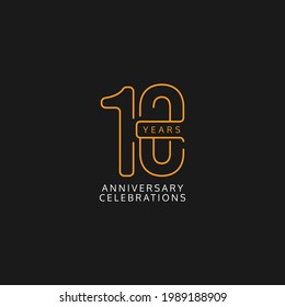 10 Years Anniversary Celebration Vector Template Design Illustration