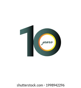 10 Years Anniversary Celebration Vector Template Design Illustration