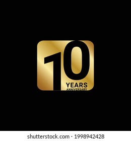 10 Years Anniversary Celebration Vector Template Design Illustration