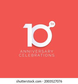 10 Years Anniversary Celebration Vector Template Design Illustration