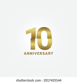 10 Years Anniversary Celebration Vector Template Design Illustration