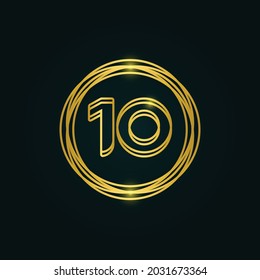 10 Years Anniversary Celebration Vector Template Design Illustration