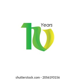 10 Years Anniversary Celebration Vector Template Design Illustration