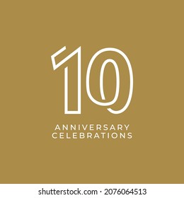 10 Years Anniversary Celebration Vector Template Design Illustration