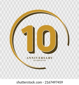 10 Years Anniversary Celebration Vector Template Design Illustration