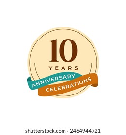 10 Years Anniversary Celebration Vector Template Design Illustration