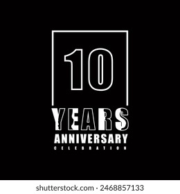 10 years anniversary celebration vector template design illustration