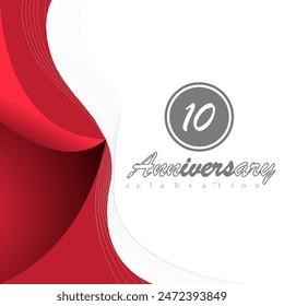 10 years anniversary celebration vector template design illustration