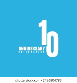 10 years anniversary celebration vector template design illustration