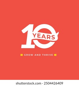10 Years Anniversary Celebration Vector Template Design Illustration