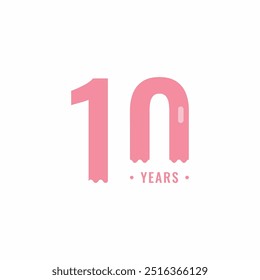10 Years Anniversary Celebration Vector Template Design Illustration