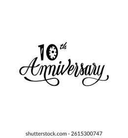 10 years anniversary celebration vector template design illustration