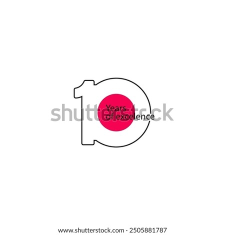 10 years anniversary celebration vector template design illustration