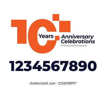 10 years anniversary celebrations logo design concept