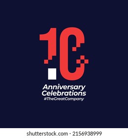 10 years anniversary celebrations logo design concept