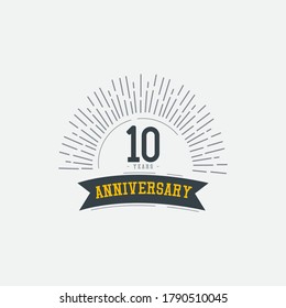 10 Years Anniversary Celebrations Vector Template Design Illustration