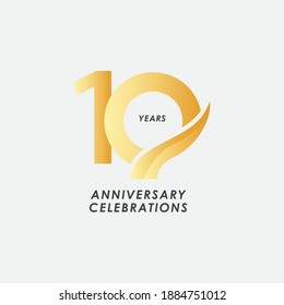 10 Years Anniversary Celebrations Vector Template Design Illustration