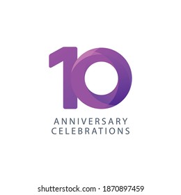 Plantilla de diseño de 10 años.