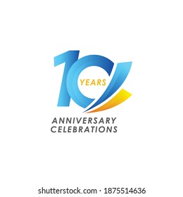  10 years anniversary design template.