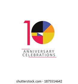  10 years anniversary design template.