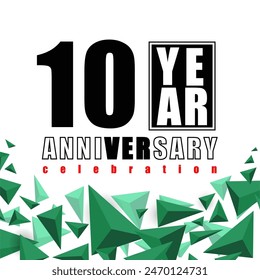 10 Years anniversary elebration vetor template design illustration