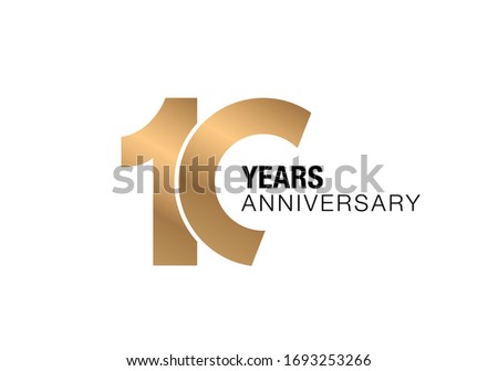 10 years anniversary gold card. 10 years anniversary gold poster. 