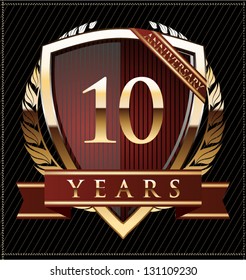 10 years anniversary golden label