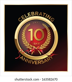 10 years anniversary golden label