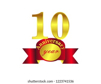 10 years anniversary icon