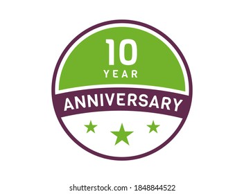 10 years anniversary image, 10 year Anniversary logo isolated on white background