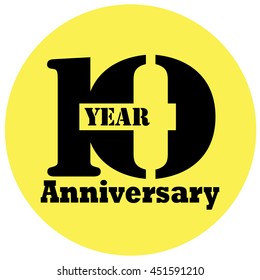 10 years anniversary logo